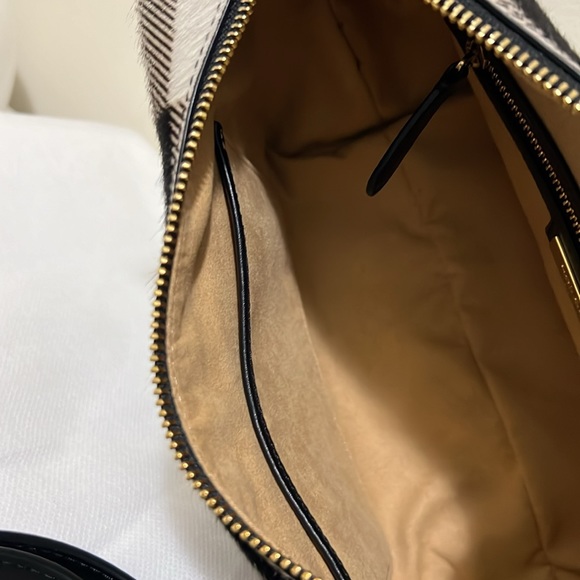 Lauren Ralph Lauren Print Calf Hair Medium Kassie Shoulder Bag - Picture 11 of 12